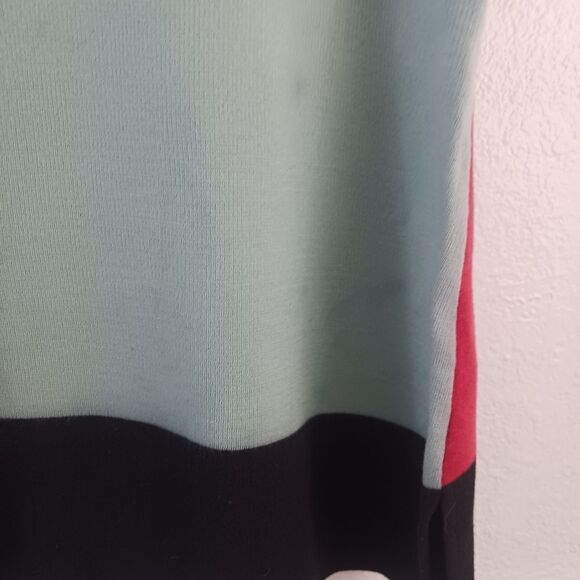 St. John Wool Blend Colorblock Knit Tank Top Tunic Sleeveless Shirt Size Small - Picture 3 of 6